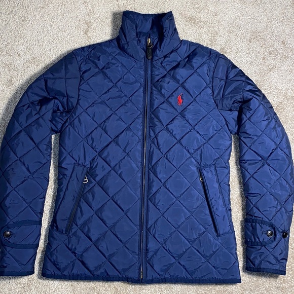 Polo Ralph Lauren Jackets & Blazers - Polo Ralph Lauren Navy Blue Quilted Nylon Puffer Jacket Women’s SP